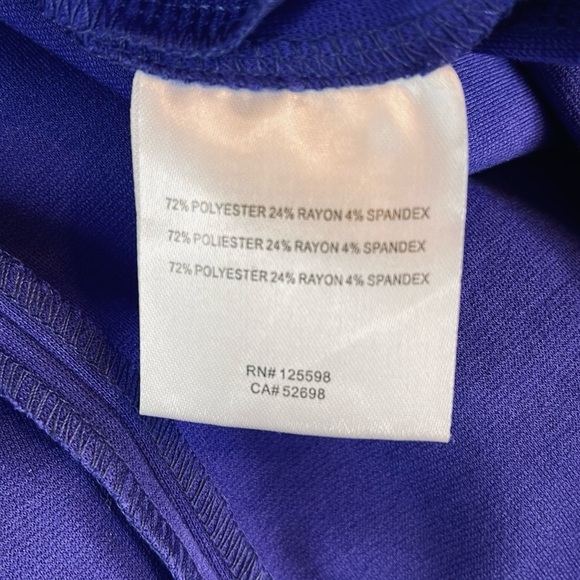 ELLEN TRACY PURPLE & BLACK ZIP BACK TUNIC - Picture 9 of 10